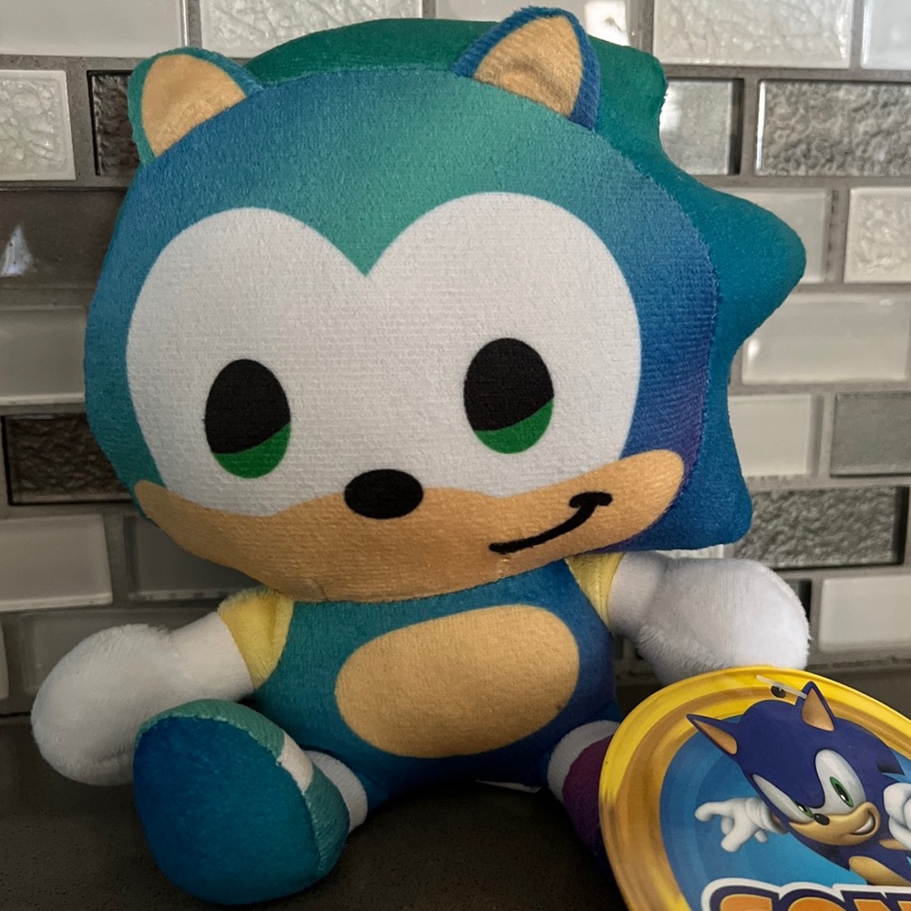 SEGA Sonic The Hedgehog SONIC Gradient Big Head Plush / 6” / Fuzzy & Soft / NEW